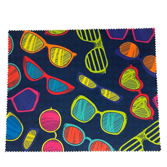 Neon Sunglasses Pattern Microfiber Cleaning Cloths