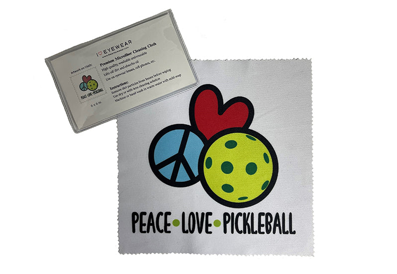 Pickleball Pattern In Pouch Microfiber Cleaning Cloths
