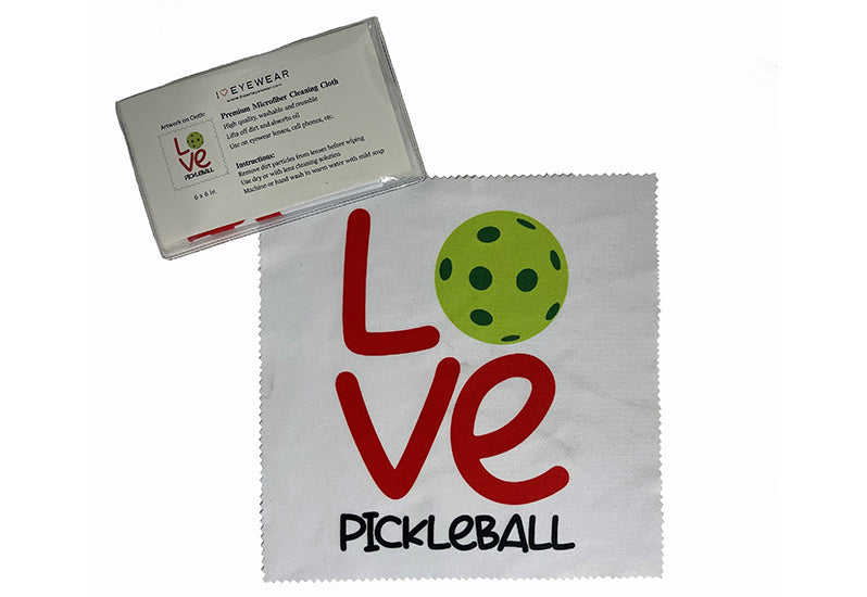 Pickleball Pattern In Pouch Microfiber Cleaning Cloths