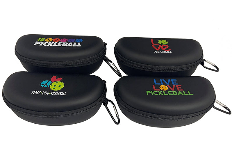 Pickleball Sunglass Case and Matching Microfiber Cloth