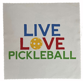 Pickleball Pattern In Pouch Microfiber Cleaning Cloths