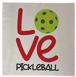 Pickleball Pattern In Pouch Microfiber Cleaning Cloths