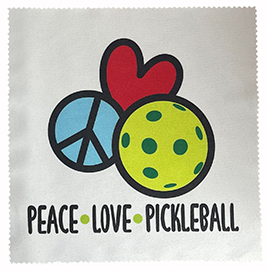 Pickleball Pattern In Pouch Microfiber Cleaning Cloths