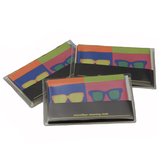 Sun Pattern In Pouch Microfiber Cleaning Cloths