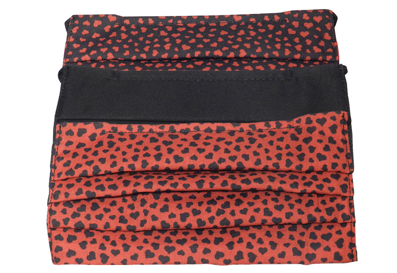 Reusable Pleated Face Masks, 3 Pack (Heart or Glasses Pattern)