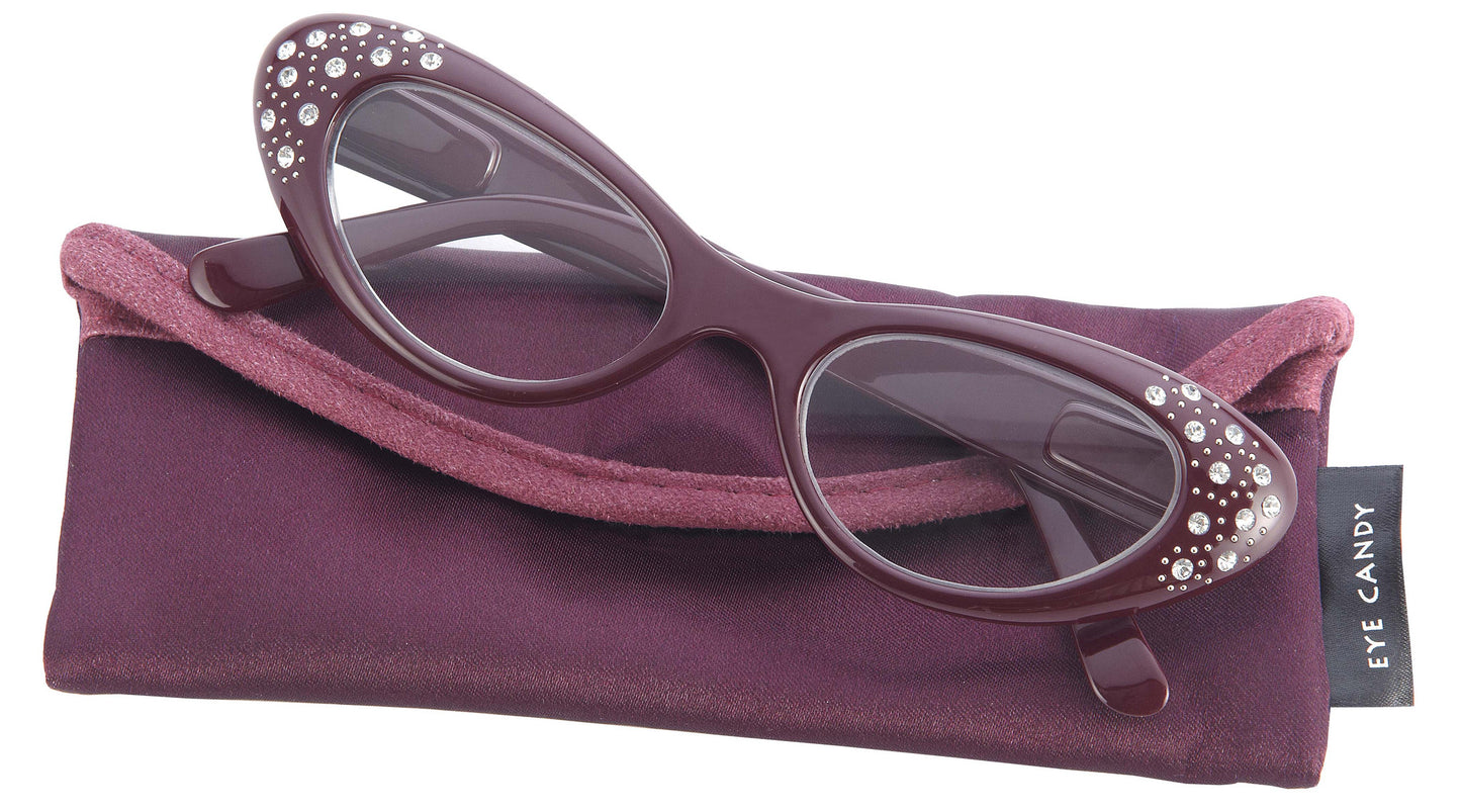 Women Designer Eye Glass Case Purple 